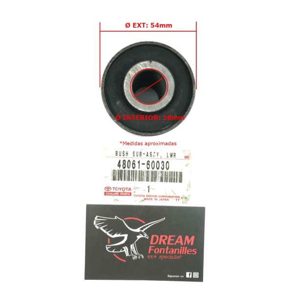 SILENTBLOCK TIRANTE TRASERO  J7 LADO CHASIS ORIGINAL TOYOTA LAND CRUISER
