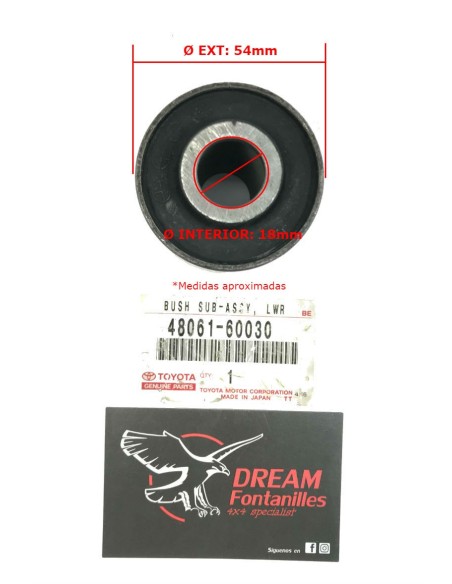 SILENTBLOCK TIRANTE TRASERO  J7 LADO CHASIS ORIGINAL TOYOTA LAND CRUISER