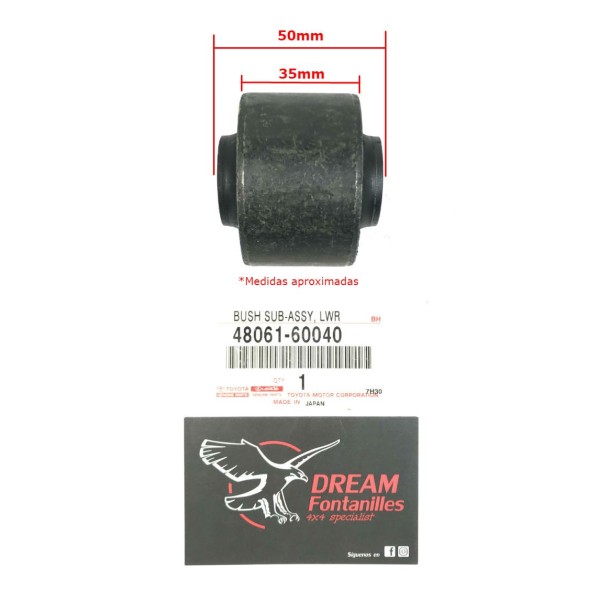 SILENTBLOCK TIRANTE TRASERO J7 LADO CHASIS ORIGINAL TOYOTA LAND CRUISER