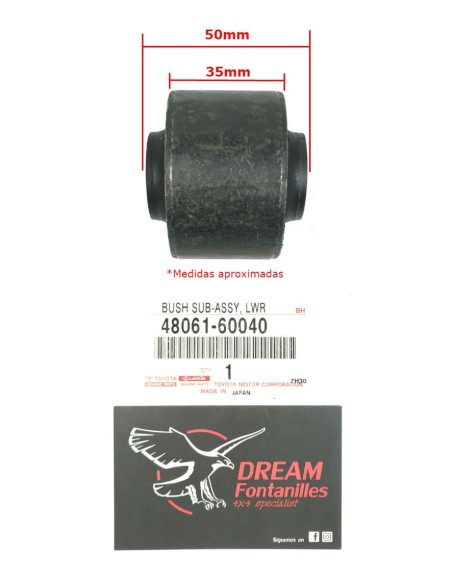 SILENTBLOCK TIRANTE TRASERO J7 LADO CHASIS ORIGINAL TOYOTA LAND CRUISER