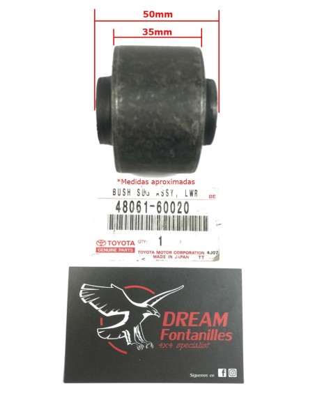 SILENTBLOCK TIRANTE DELANTERO J7 LADO CHASIS ORIGINAL TOYOTA LAND CRUISER