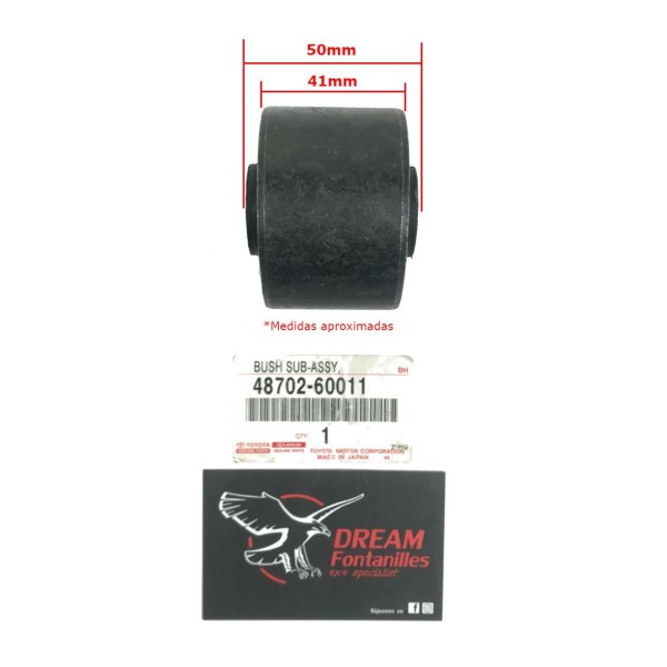 SILENTBLOCK TIRANTE DELANTERO J7 LADO EJE ORIGINAL TOYOTA LAND CRUISER