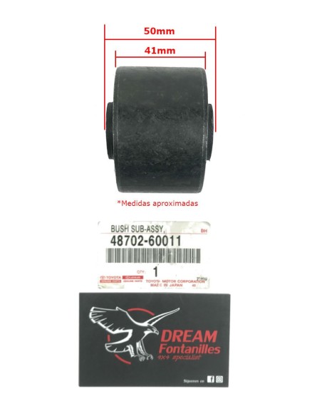 SILENTBLOCK TIRANTE DELANTERO J7 LADO EJE ORIGINAL TOYOTA LAND CRUISER