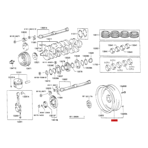 VOLANTE MOTOR J7/9/HILUX ORIGINAL TOYOTA LAND CRUISER