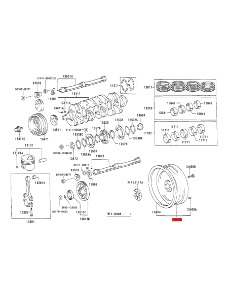 VOLANTE MOTOR J7/9/HILUX ORIGINAL TOYOTA LAND CRUISER