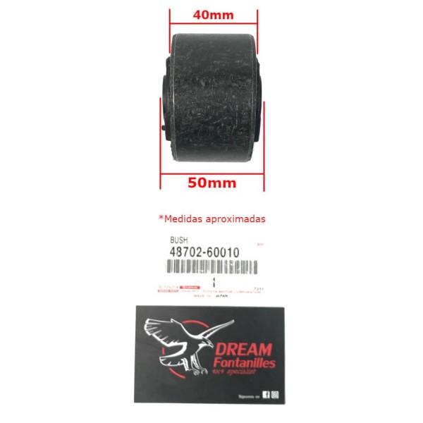 SILENTBLOCK TIRANTE DELANTERO J7 LADO EJE ØEXT65MM ORIGINAL TOYOTA LAND CRUISER
