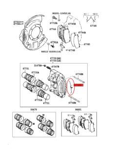 CLIP PASADOR PINZA FRENO DELANTERA J8/9 ORIGINAL TOYOTA LAND CRUISER 2