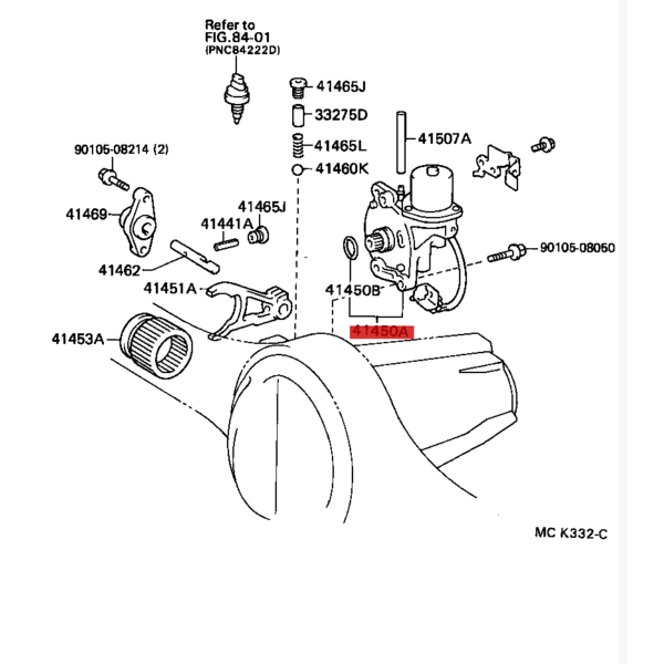 Motor bloqueo trasero para Toyota Land Cruiser  J9/ J12 / Hilux / 4Runner - Original Toyota Land Cruiser