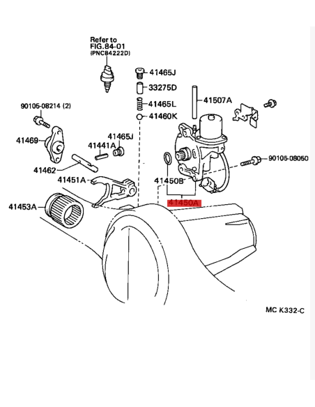 Motor bloqueo trasero para Toyota Land Cruiser  J9/ J12 / Hilux / 4Runner - Original Toyota Land Cruiser