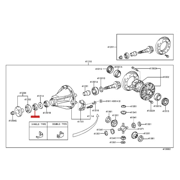 RETEN PIÑON ATAQUE J8/10/20 (44MM Ø INTERIOR) ORIGINAL TOYOTA LAND CRUISER