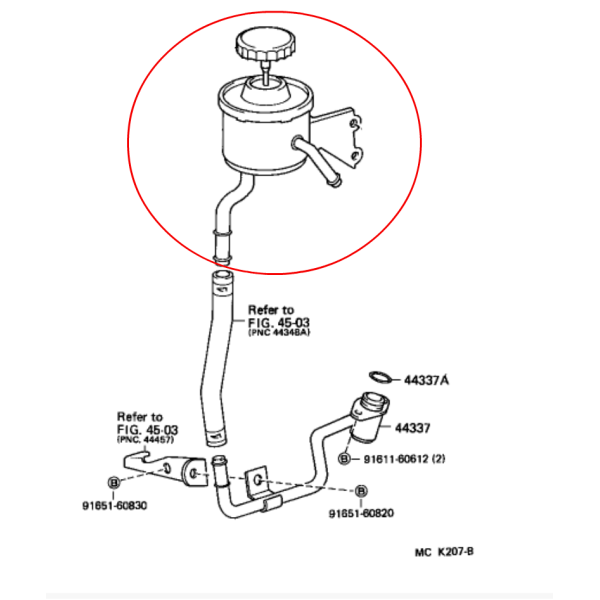 DEPOSITO DE DIRECCION J8 ORIGINAL TOYOTA LAND CRUISER