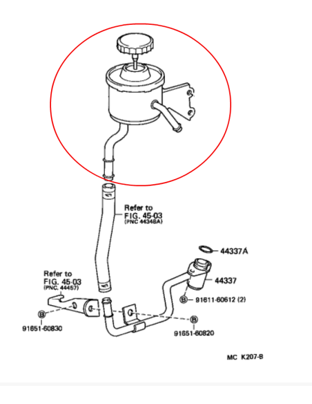 DEPOSITO DE DIRECCION J8 ORIGINAL TOYOTA LAND CRUISER