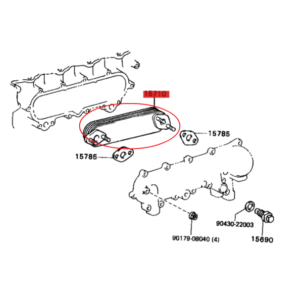 RADIADOR INTERCAMBIADOR DE ACEITE J8 ORIGINAL TOYOTA LAND CRUISER