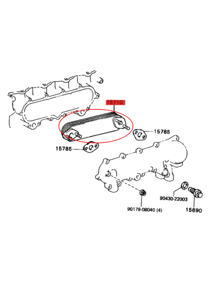 RADIADOR INTERCAMBIADOR DE ACEITE J8 ORIGINAL TOYOTA LAND CRUISER