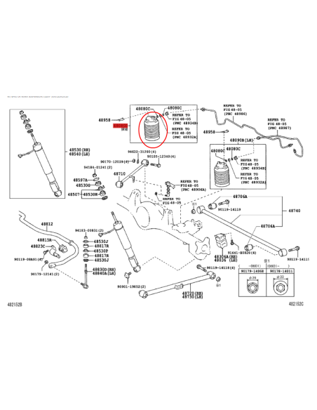 BALONA NEUMATICA TRASERA DERECHA J12 VXL  ORIGINAL TOYOTA LAND CRUISER