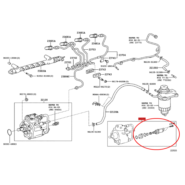 VALVULA BOMBA INYECTORA J12/HILUX ORIGINAL TOYOTA LAND CRUISER