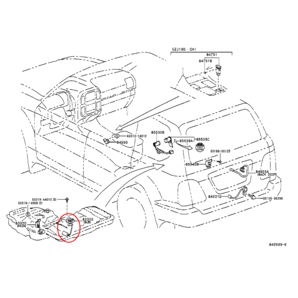 SONDA NIVEL COMBUSTIBLE DEPOSITO ADICIONAL J10  ORIGINAL TOYOTA LAND CRUISER