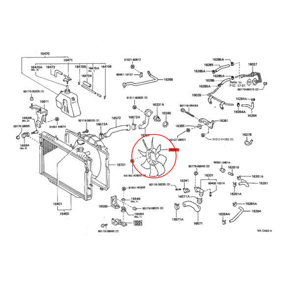 VENTILADOR RADIADOR J7/8 ORIGINAL TOYOTA LAND CRUISER