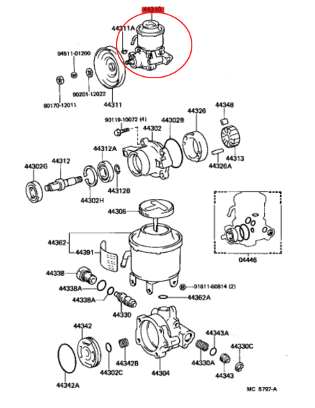 BOMBA DIRECCION ASISTIDA J6/7 ORIGINAL TOYOTA LAND CRUISER