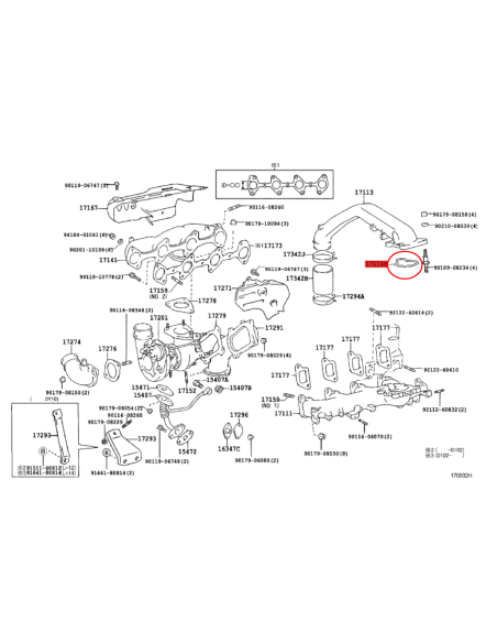 JUNTA COLECTOR ADMISION  J10  ORIGINAL TOYOTA LAND CRUISER