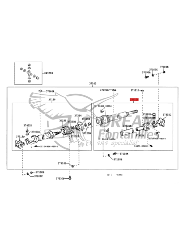 CARDAN TRASERA COMPLETA HILUX ORIGINAL TOYOTA LAND CRUISER