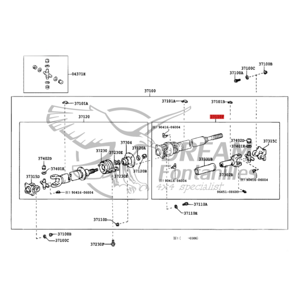 CARDAN TRASERA COMPLETA HILUX ORIGINAL TOYOTA LAND CRUISER