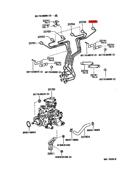 TUBO INYECTOR J-8 NUM.6