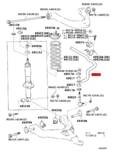 BARRA ESTABILIZADORA  DELANTERA  J9/4RUNNER ORIGINAL TOYOTA LAND CRUISER