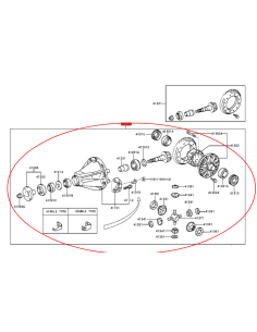 DIFERENCIAL TRASERO COMPLETO J10 (43/11  CON BLOQUEO) ORIGINAL TOYOTA  LAND CRUISER 2