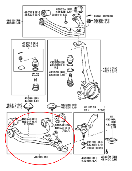 TRAPECIO INFERIOR DELANTERO DERECHO  J9 PEDDERS