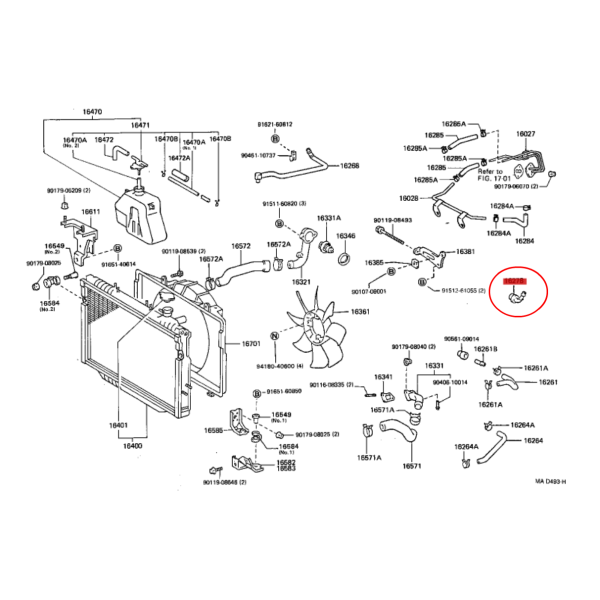 TUBO SALIDA AGUA BLOQUE MOTOR J8/10 TOYOTA LAND CRUISER
