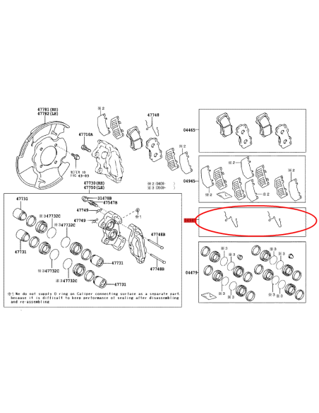CLIP PASTILLAS DELANTERAS J12/15 ORIGINAL TOYOTA LAND CRUISER