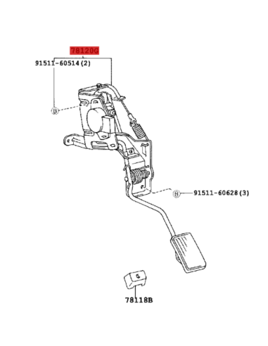 PEDAL ACELERADOR ELECTRONICO  J10  ORIGNAL TOYOTA LAND CRUISER
