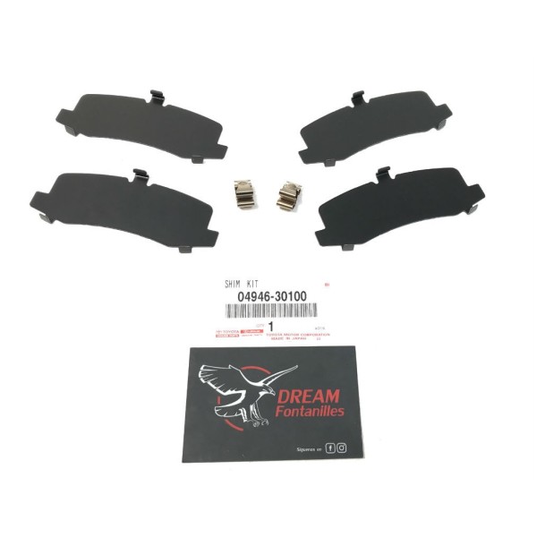 KIT DESGASTE PASTILLAS FRENO PINZAS TRASERAS J9/12/15 ORIGINAL TOYOTA LAND CRUISER