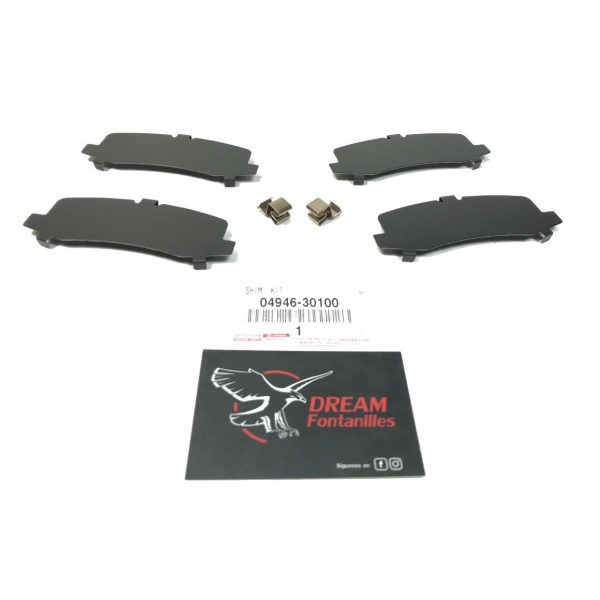 KIT DESGASTE PASTILLAS FRENO PINZAS TRASERAS J9/12/15 ORIGINAL TOYOTA LAND CRUISER