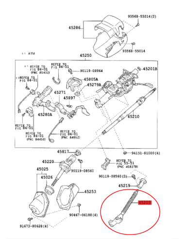 COLUMNA DIRECCION CON VGRS  J10  ORIGINAL TOYOTA LAND CRUISER