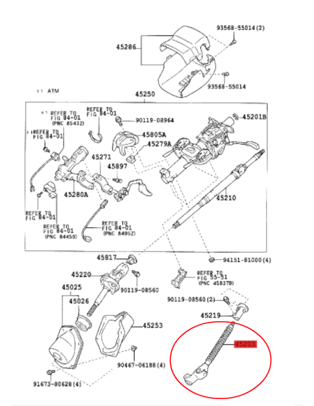 COLUMNA DIRECCION CON VGRS  J10  ORIGINAL TOYOTA LAND CRUISER