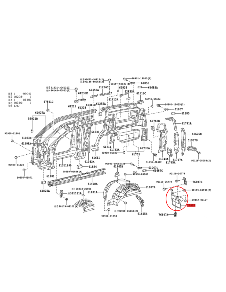 FALDILLA TRASERA DERECHA J10 ORIGINAL TOYOTA LAND CRUISER