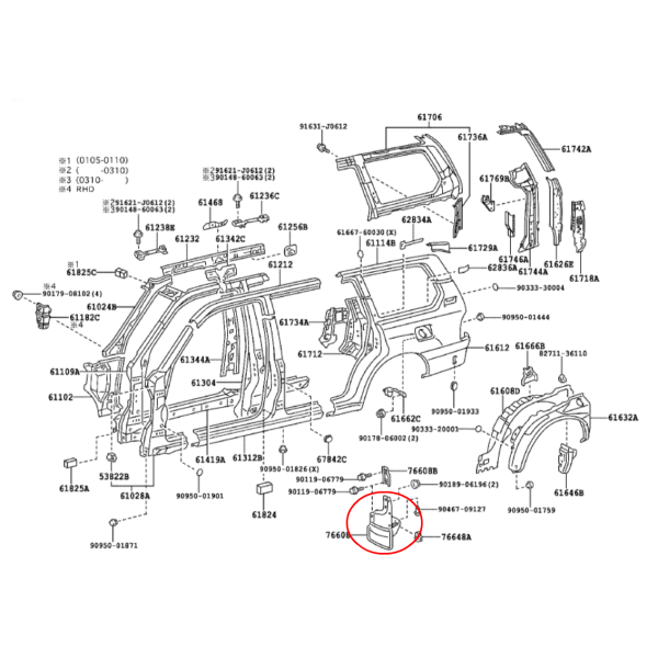 FALDILLA TRASERA IZQUIERDA J10 ORIGINAL TOYOTA LAND CRUISER