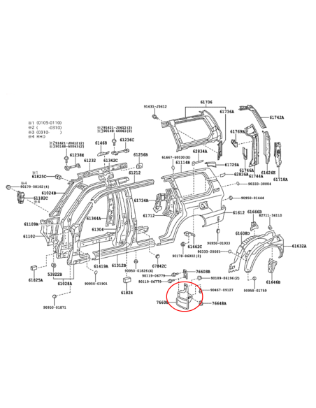 FALDILLA TRASERA IZQUIERDA J10 ORIGINAL TOYOTA LAND CRUISER