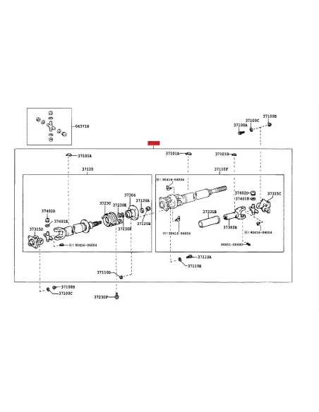 CARDAN TRASERA COMPLETA HILUX ORIGINAL TOYOTA LAND CRUISER