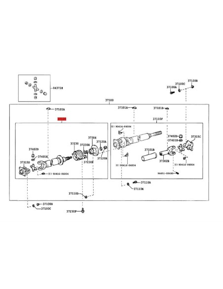 CARDAN TRASERA COMPLETA HILUX ORIGINAL TOYOTA LAND CRUISER