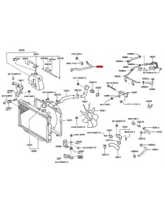 TUBO SALIDA AGUA BLOQUE MOTOR (DERECHO) J8/10 TOYOTA LAND CRUISER 2