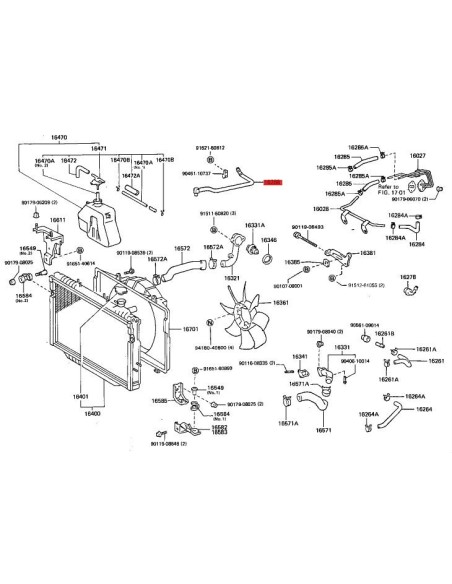 TUBO SALIDA AGUA BLOQUE MOTOR (DERECHO) J8/10 TOYOTA LAND CRUISER