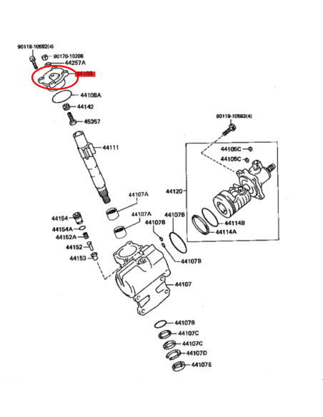 TAPA SUPERIOR CAJA DIRECCION J8 ORIGINAL TOYOTA LAND CRUISER