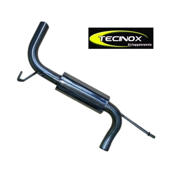 TUBO ESCAPE TECINOX JEEP WRANGLER JK TD/V6 2007 - 2012 (TRAMO FINAL CON SILENCIADOR TRANSVERSAL)