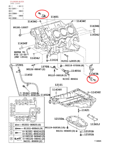 GRIFO BLOQUE MOTOR J12/15 ORIGINAL TOYOTA LAND CRUISER