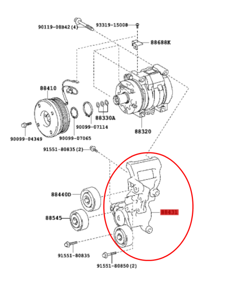 TENSOR CORREA DE SERVICIO J9/12/15 ORIGINAL TOYOTA LAND CRUISER