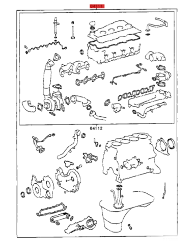 KIT JUNTAS MOTOR  COMPLETO  J9 D4D ORIGINAL TOYOTA LAND CRUISER