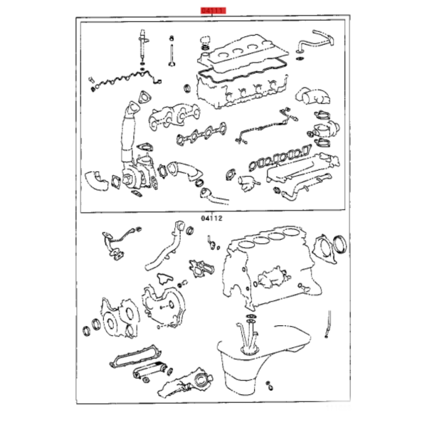 KIT JUNTAS MOTOR  COMPLETO  J9 D4D ORIGINAL TOYOTA LAND CRUISER
